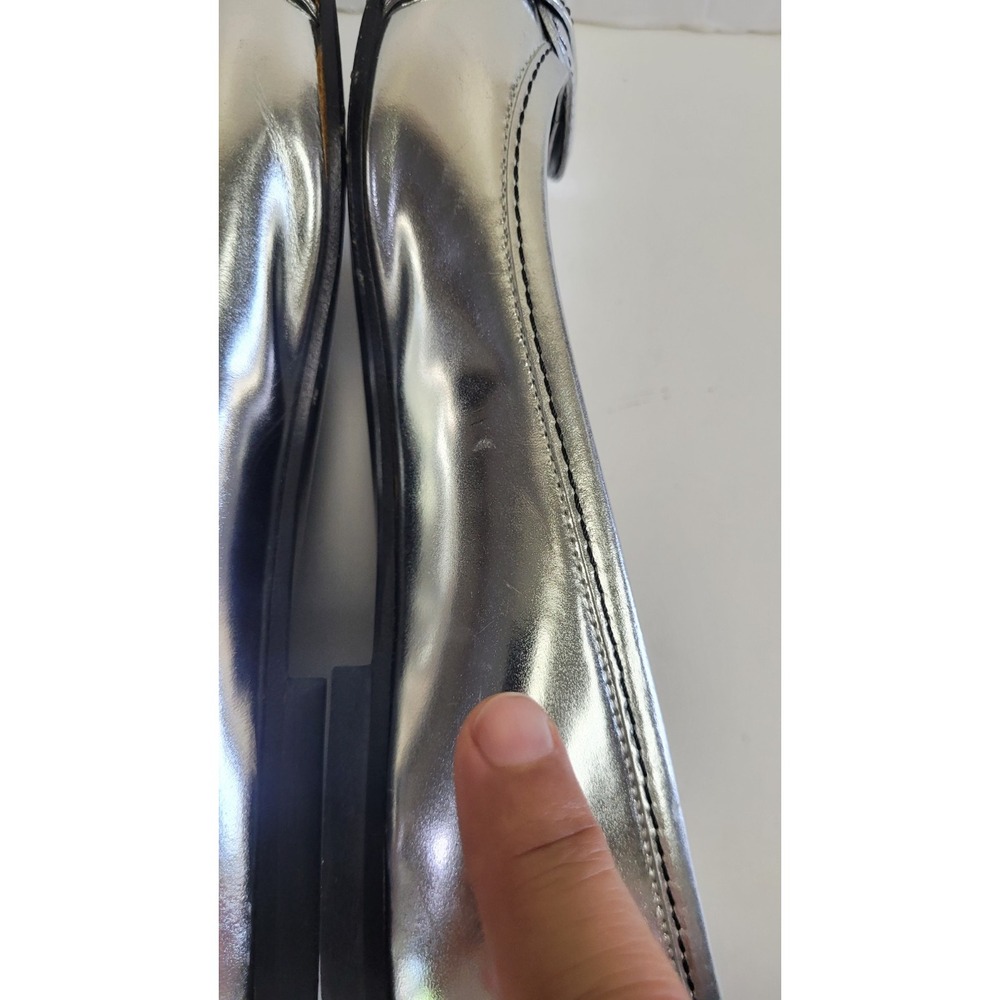 Fendi Silver Flats with Buckle Detail - Picture 14 of 16
